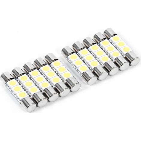 LED bulb 6641, 3-SMD, 10 pieces, low energy consumption, bulbs durable for lamp of by-sun for lights of mirror (1/5)