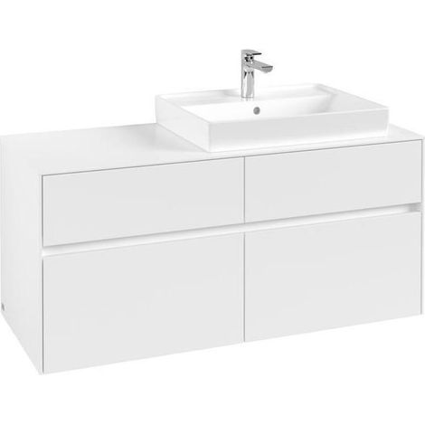 VB Waschbeckenunterschrank Collaro C08300 1200x548x500mm Eckig White Matt (1/3)