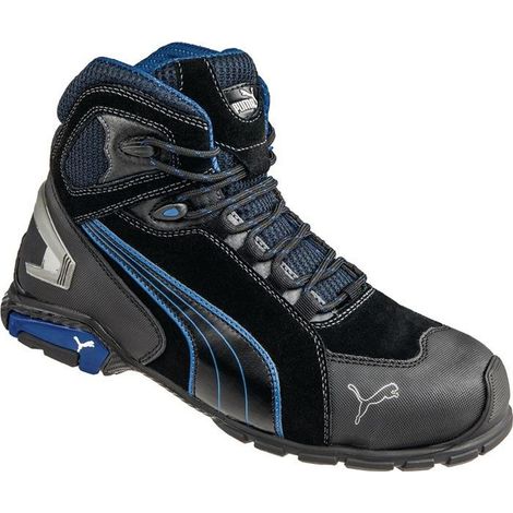 PUMA Sicherheitsstiefel Rio Black Mid Größe 46 schwarz / blau - 63.225.0-46