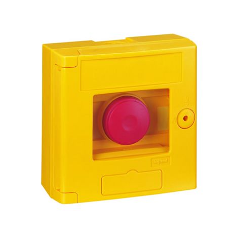 Coffret bris de glace double position IP44 jaune montage en saillie LEGRAND 038001