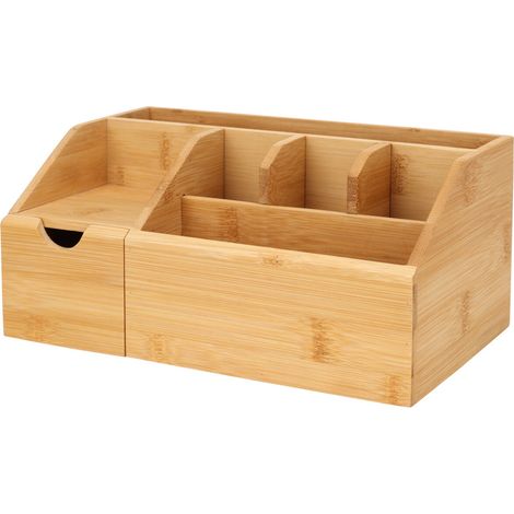 Organiseur pour cosmétiques en bambou, naturel, 24 x 15 x 11 cm (1/2)
