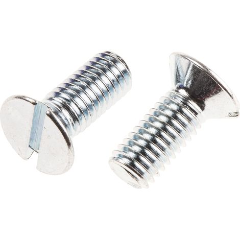 Vis à métaux RS PRO M8 à tête Fraisée fendue en Acier, 20mm ( Prix pour Sachet de 100 )