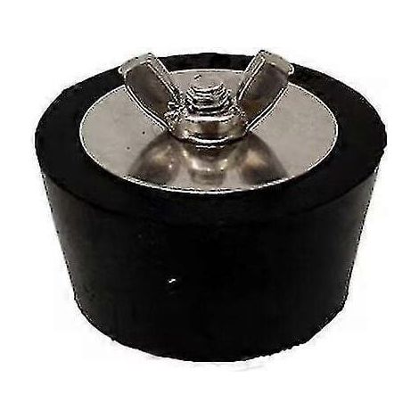 Tapones de invernaje para piscinas, tapones resistentes, pernos de goma y acero inoxidable, accesorios para piscinas (1 pieza, negro) (1/4)
