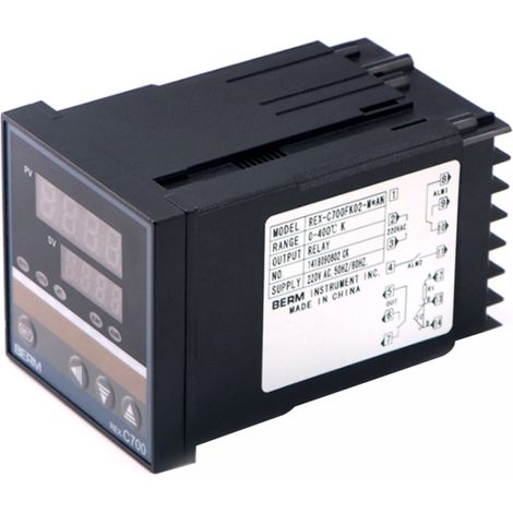 Régulateur de température intelligent REX-C700FK02-MAN, affichage numérique 0-400 °C, sortie relais de type K (1/5)