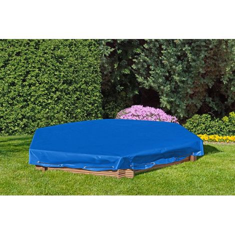 Abdeckplane für Sandkasten 6eck Ø 230 x 30 cm, blau