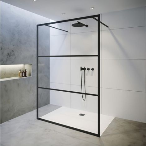 Paroi de douche italienne GRID 401 RIHO 90x200 cm (1/4)
