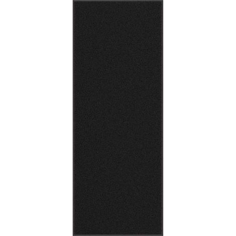 Paillasson noir antidérapant flexible 115 x 300 cm absorption saleté design moderne en PP noir
