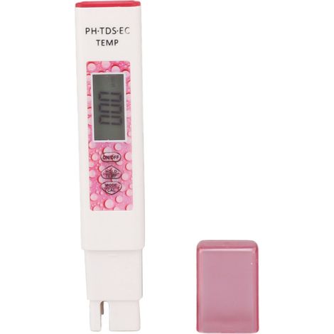 Digitaler Wassertester Stift 4 in 1: Präzise, empfindliche, tragbare Messung von pH-Wert, TDS, EC-Wert, Temperatur und Wasserqualität (Pink) (1/5)