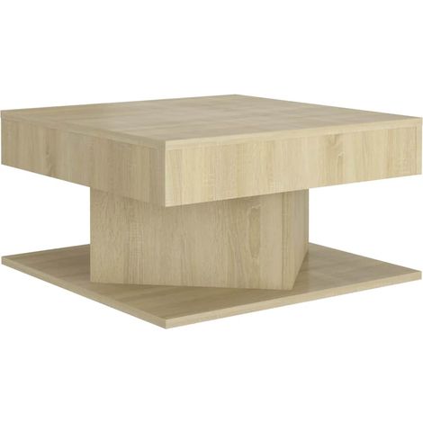 Maison Exclusive - Couchtisch Sonoma-Eiche 57x57x30 cm Holzwerkst (1/5)