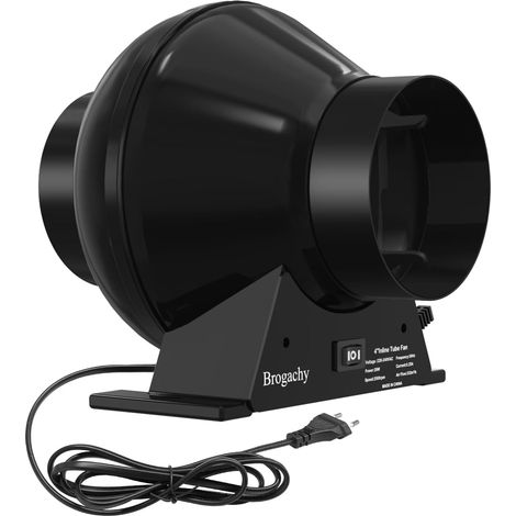 100mm Extracteur d'air Réglable, Ventilateur d'extraction 332 m³/h, extracteur d'air silencieux, Pour VMC Salle de Bain, Cuisine,Garage,tentes de culture,ventilation. (1/5)