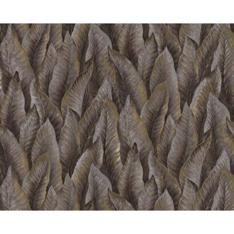 Embossed wallpaper wall EDEM 420ST26 hot embossed non-woven wallpaper slightly textured with nature-inspired pattern glittering brown pale brown gold silver 10.65 m2 (114 ft2) (1/5)