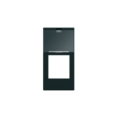 Enjoliveur prise RJ45 gallery avec porte-étiquette 1 module night HAGER WXD205N