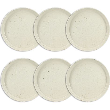 Lot de 6 assiettes à desserts 20,5cm en porcelaine, ORA