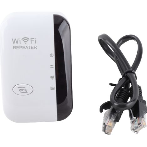 Répéteur WiFi 300 Mbps Amplificateur Signal Sans Fil Prise UE Blanc ABS Compact Installation WPS Rapide pour Maison Bureau (1/5)