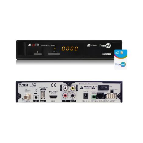 Récepteur TV satellite HD – Décodeur 2en1 SATMATIC – Compatible Eutelsat 5W – Accès TNT gratuite et bouquets payants – Enregistrement USB – Alden (1/3)