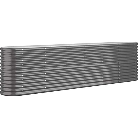 Garden Raised Bed Galvanised Steel 260x40x68 cm Anthracite vidaXL
