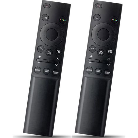 Télécommande universelle compatible Samsung – Lot de 2 modèles infrarouges avec accès direct Netflix, Prime Video et Samsung TV Plus