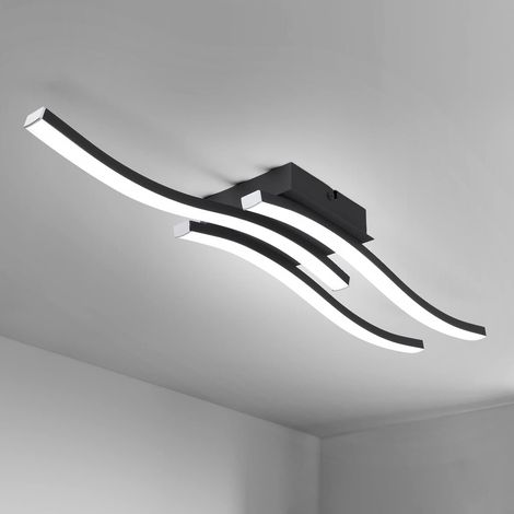 Plafonnier LED, Lustre en forme de vague, Plafonnier LED design, Applique murale LED à économie d'énergie, Lumière blanche froide 6000 K, 52 cm (1/5)