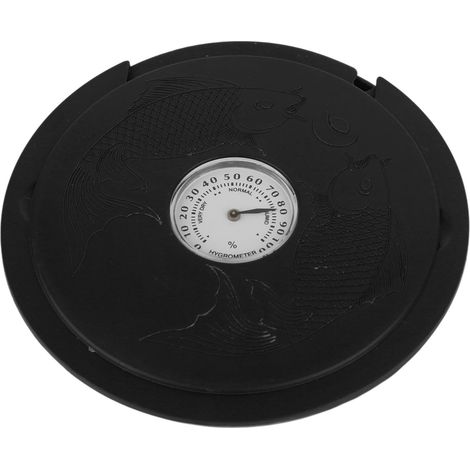 Gitarrenbefeuchter gegen Austrocknung, Schalllochbefeuchter für Akustikgitarren mit Hygrometer, Schwarz (1/5)