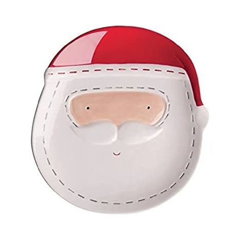 Excelsa Xmas Country Style Piatto, Ceramica, Bianco/Rosso (1/3)