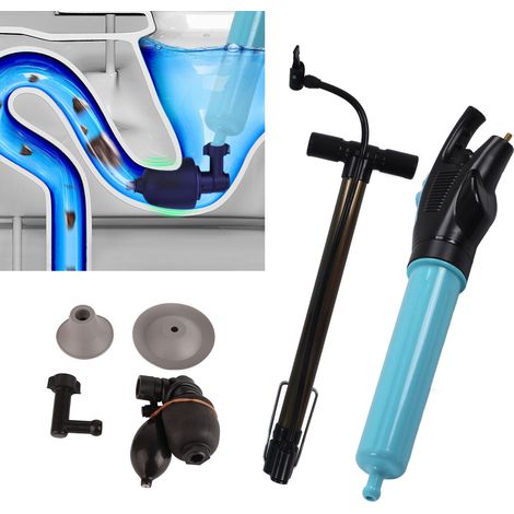 WC-Reiniger, Abflussreiniger, Bodenablaufreiniger, pneumatischer Hochdruck-Edelstahl-Reiniger für die Küche. (1/5)