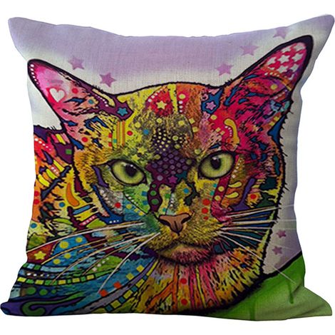 Housse de coussin à motif lettres 45 x 45 cm, confortable, pour canapé et maison, A1002-3 (1/5)