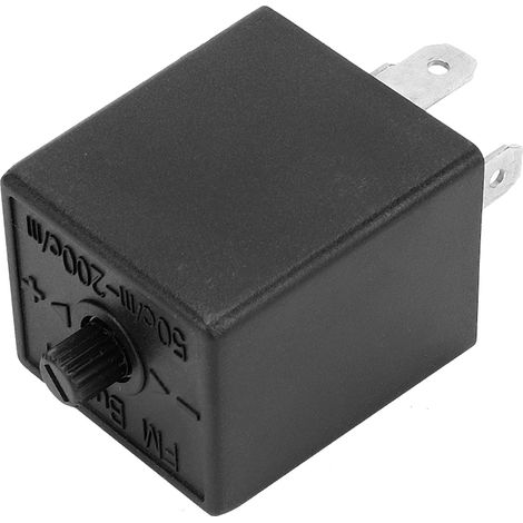 3-poliges, frequenzeinstellbares LED-Blinkerrelais für Motorräder, universelles Blinkrelais für Blinker, Kfz-Signalisierung, eingebauter Widerstand, 12 V, motorradkompatibel (1/5)