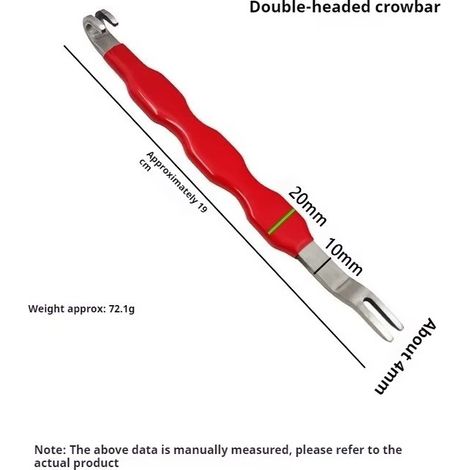 FLITI Automotive Electrical Connector Separator Tool, Stainless Steel, 19 cm, Red, Double Ended for Car Repair