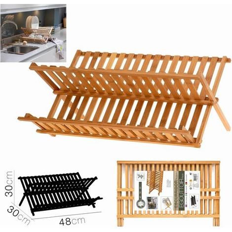 DK HOME ESCURRIDOR BAMBU 48 x 30 x 30 cm