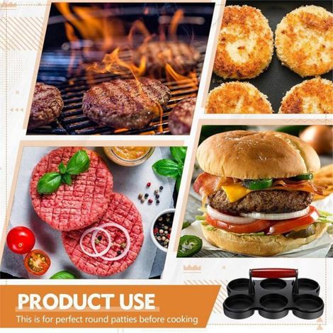 Presse à Mini-Burgers pour Petites Galettes de Viande, Forme Ronde, Idéale pour les Mini-Hamburgers, les Barbecues, les (1/5)