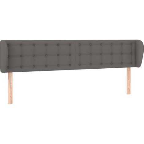 Maison Exclusive - Kopfteil mit Ohren Grau 203x23x78/88 cm Kunstl