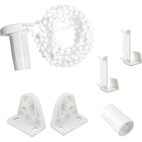17mm Fixation pour Store Enrouleur, Kit de Réparation de Blindage de Rouleau, Réparation de Chaîne de Poulie Latérale Blanc Support de Stores Enrouleurs pour Bureau et Famille, Blanc (1/5)