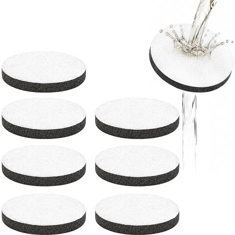 Filtres à Eau de Rechange, Lot de 8 Disques Filtrants au Charbon Actif Coco, Cartouches Rondes pour Carafe Filtrante et Bouteille d’Eau, Usage Domestique (1/5)