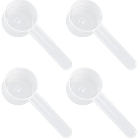 4 Cuillères Graduées Transparentes. Cuillère Doseuse en Plastique pour 10 g De Poudre Solide Ou 20 ML De Liquide,Cuillere Doseuse Cafe Cuillere Doseur Cuillère Mesure (1/5)