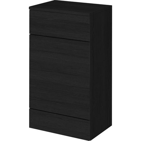 Alrewas Contemporary Floor Standing WC Unit with Coordinating Worktop, Charcoal Black, 500mm