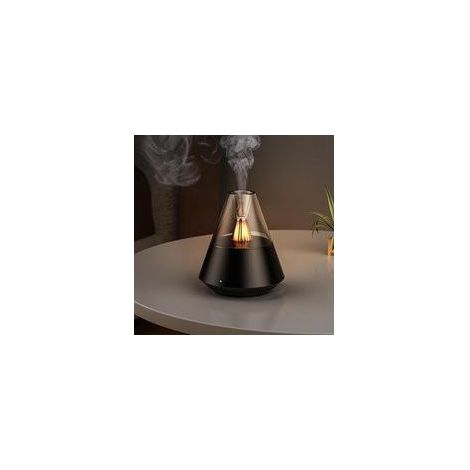150 ml Diffuseur d'ar��mes d'huiles essentielles, humidificateur portable avec brume froide et effet de lumi��re chaude, t��l��commande, capacit�� de , pour chambre �� coucher, bureau, salon, yoga