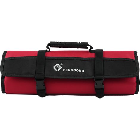PENGGONG Sac à Outils Rouleau Transportable Pochette à Outils à Multiples Compartiments Organisation Trousses à Outils d'Urgence pour Entretien Électricien Installateur Menuisiers