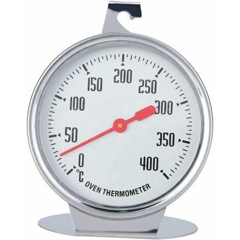 Backofenthermometer, Sofortanzeige, Edelstahlsonde mit Haken für Backofen und Grill – 7 x 9 cm (1/4)