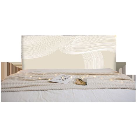 Funda para cabecero de 160 cm, funda elástica para cabecero, líneas abstractas, funda protectora extraíble y lavable para cabecero, a prueba de polvo, 150-170 cm. (1/3)