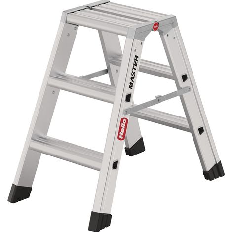 HAILO Stahlrohr-Tritt Master D80 Stufen einschl. Plattform 3Plattformhöhe 700 mm
