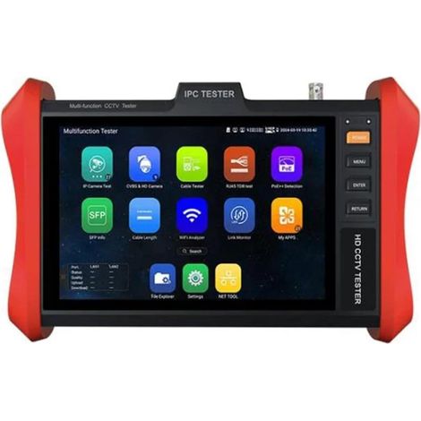 Testeur de vidéosurveillance prenant en charge la caméra IP Testeur De Caméra IP CCTV POE++ 90 W SFP 4K H.265 8 Pouces Testeur De Câble Réseau RJ45(E89) (1/5)