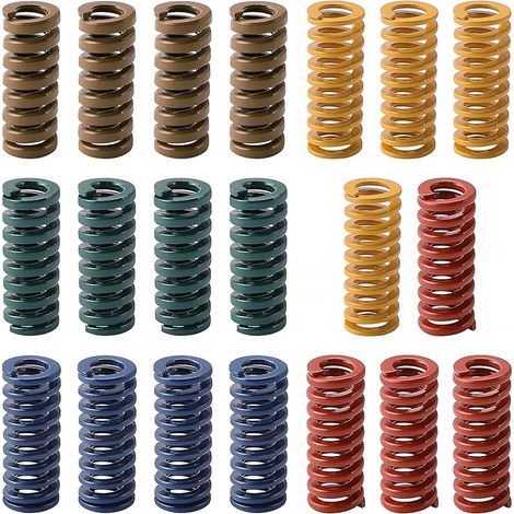 20 Pièces 8 x 20mm Ressort de Compression d'Imprimante 3D, Compression Moulde Die Spring, pour Creality CR-10 10S S4 Ender 3 Carte Mère Bottom Connect Leveling (1/5)