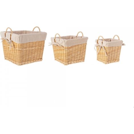 Cesta Alesha quadratisch beige 600x300x240