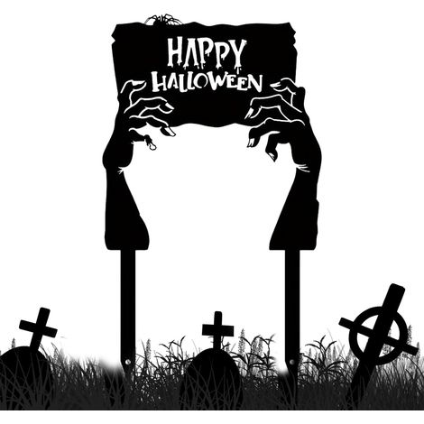 Dekoration im Freien Happy Metal Yard Stakes Trick or Treat