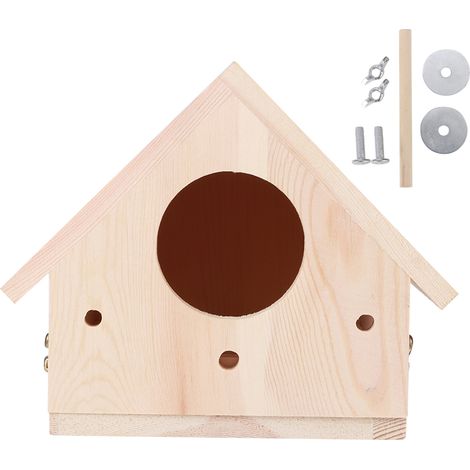 Maison à oiseaux innovante en bois pour jardin - Nichoir décoratif extérieur (1/5)