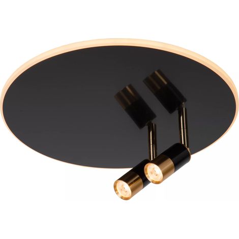 Plafoniera LED Lucide Jubel nera/oro 40cm dimmerabile (1/5)
