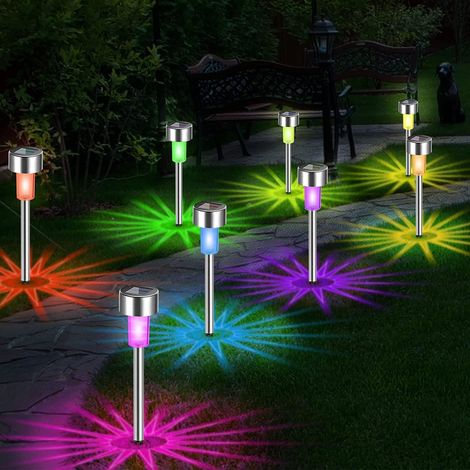 Solar Garden Lights, 10 Pieces Solar Light Outdoor Waterproof Landscape Lamp Lighting for Paths Light Garden Decoration Patio, Wedding, Christmas, Lawn, Terrace (1/5)