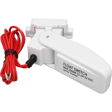 Interrupteur à flotteur automatique haute puissance et sécurisé pour pompe de cale de bateau, calibre 18 AWG, pour eau domestique et eau de mer. (1/5)