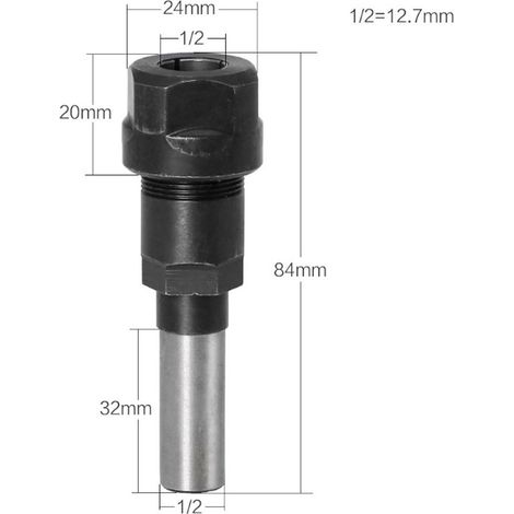 Rallonge de pince carbure pour bordeuse graveur fraise queue 1/2 pouce 1 pièce (1/5)