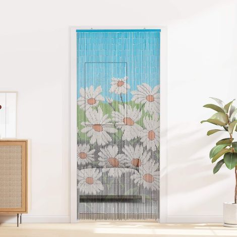 vidaXL  Insect Door Curtain  Multicolor 200 x 90 cm Bamboo